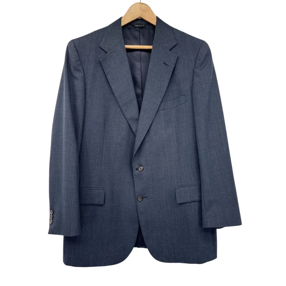 Polo University Club Ralph Lauren Blazer‎ Men L Blue Wool USA Made Dillard's